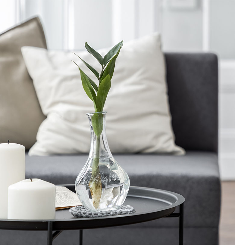 Vase sitting on top of a table