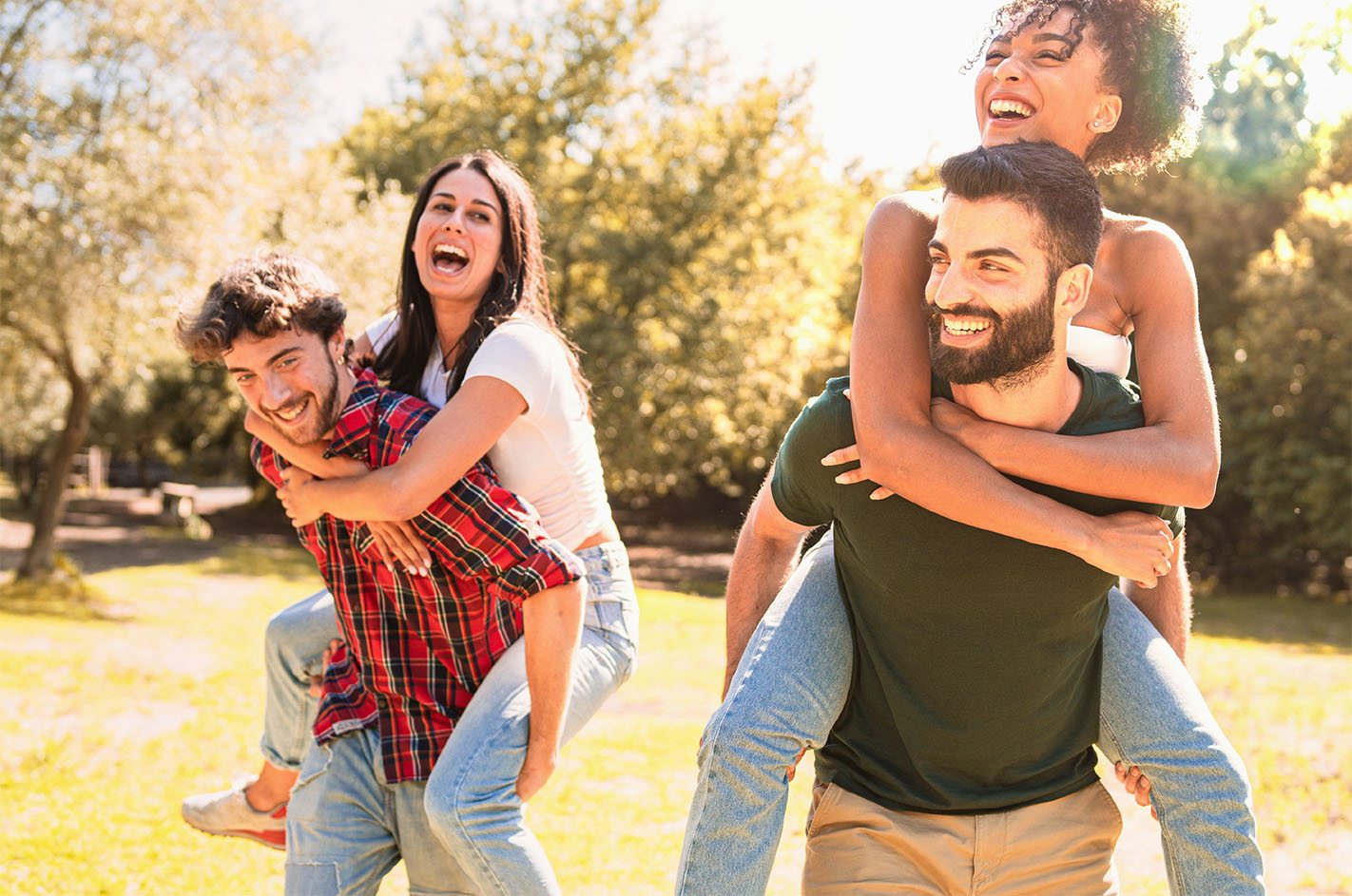 People around the property